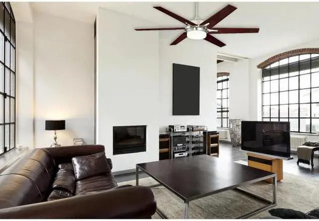 Alt view image 6 of 7 - westinghouse lighting 7207700 cayuga 60inch brushed nickel indoor ceiling fan, dimmable led light kit with opal frosted glass,