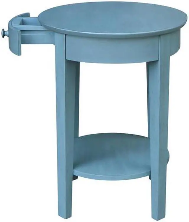 Alt view image 5 of 7 - INTERNATIONAL CONCEPTS OT32-2128 Phillips Accent Table with Drawer, Ocean Blue,
