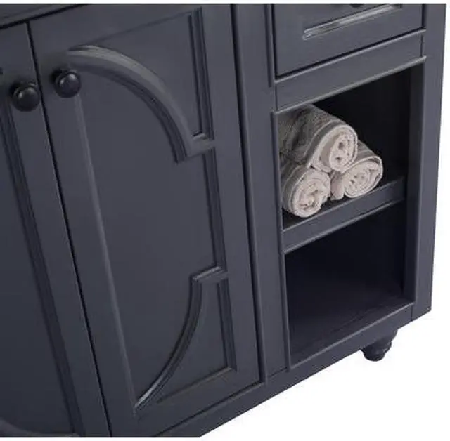 Alt view image 7 of 10 - Odyssey - 36 - Maple Grey Cabinet + Black Wood Marble Countertop