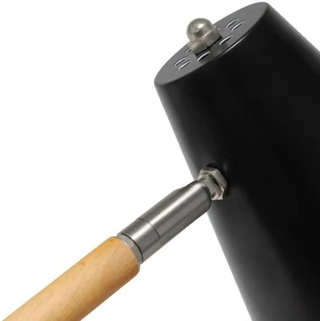 Alt view image 12 of 16 - Simple Designs Black Matte and Wooden Pivot Desk Lamp