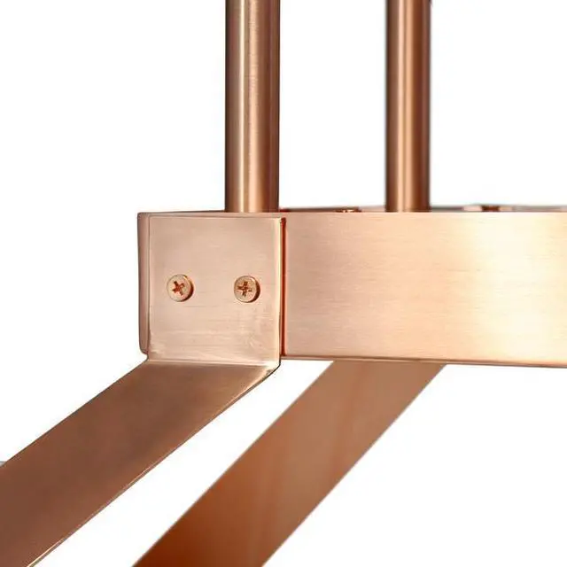 Alt view image 7 of 20 - Elegant Designs 2 Light LED Overhead Wine Rack, Copper