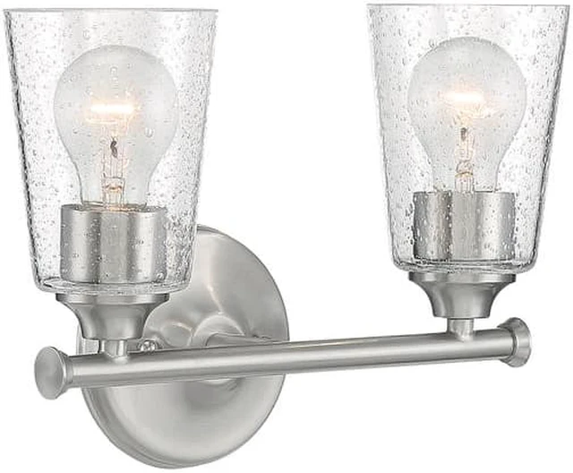 Alt view image 2 of 4 - NUVO 60/7182 Fixture, Vanity, 2-Light, Incandescent, 60W, 120V, A19, Medium