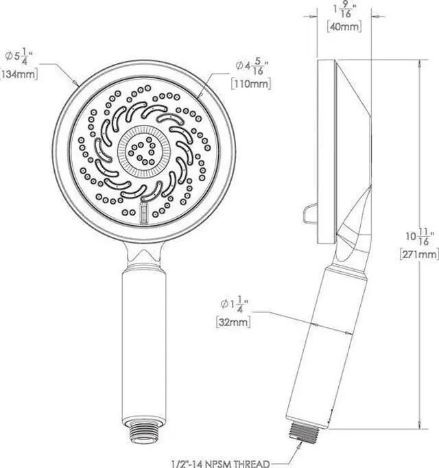 Alt view image 4 of 4 - SPEAKMAN VS-5000-BN-E15 Neo VS-5000-BN-E15 Exhilaration Hand Held Shower Head