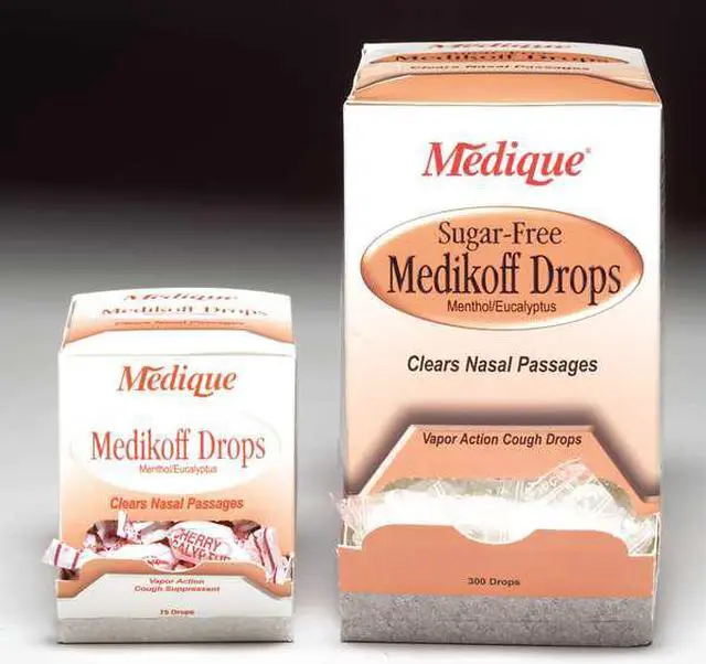 Alt view image 3 of 3 - MEDIQUE 10903 Cough Drops, Lozenge, 5.8mg, PK300