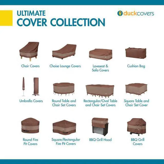 Alt view image 5 of 7 - DUCK COVERS UCS826258 Ultimate Brown Patio Canopy Swing Cover, 80"W x 60"D x