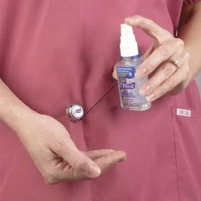 Alt view image 2 of 6 - PURELL 9608-24 Gear Retractable Clip For 2oz Hand Sanitizer Bottles, PK24