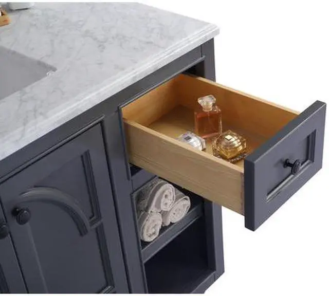 Alt view image 6 of 10 - Odyssey - 36 - Maple Grey Cabinet + Black Wood Marble Countertop