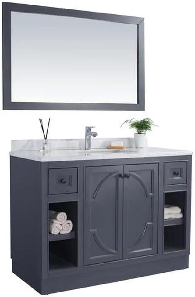 Alt view image 8 of 10 - Odyssey - 48 - Maple Grey Cabinet + Black Wood Marble Countertop