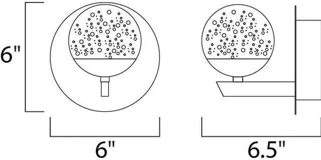 Alt view image 2 of 3 - ET2 E24260-91PC Orb II 1-Light 6" Wide Polished Chrome Wall Sconce