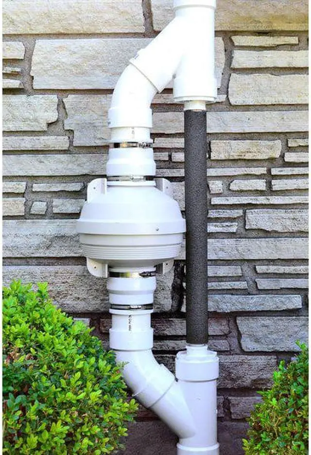 Alt view image 4 of 7 - suncourt radon mitigation fan kit 4 in. fan with 4 in. to 4 in. couplers and air pressure indicator