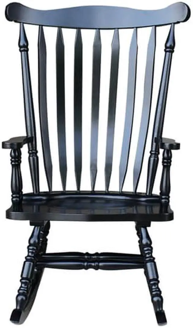 Alt view image 8 of 9 - International Concepts *R37-120 Solid Wood Rocker - RTA Antique Black