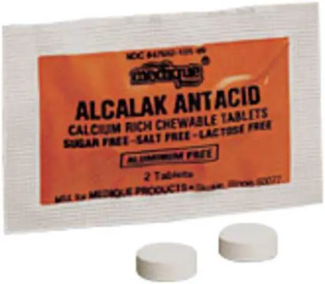 Alt view image 3 of 3 - MEDIQUE 10133 Antacid,Chewable Tablet,420mg,PK50