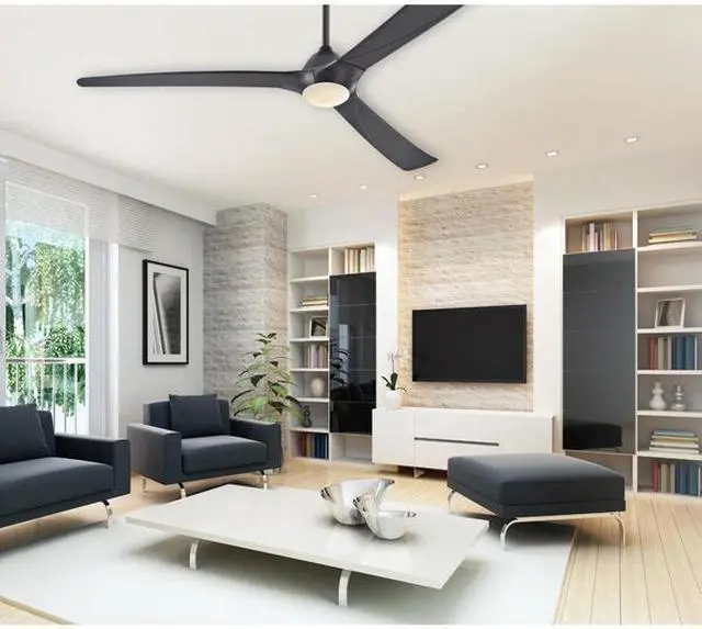 Alt view image 7 of 9 - westinghouse lighting 7204200 techno ii 72inch black indoor dc motor ceiling fan, dimmable led light kit with opal frosted glass,