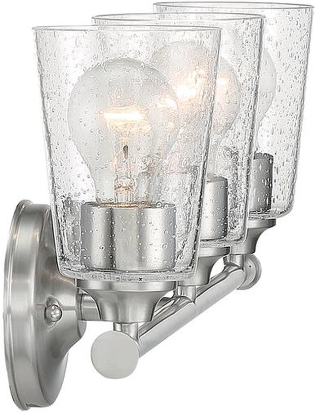 Alt view image 3 of 3 - NUVO 60/7183 Fixture, Vanity, 3-Light, Incandescent, 60W, 120V, A19, Medium