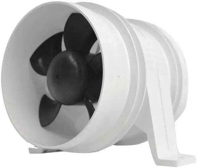 Alt view image 7 of 8 - Attwood Turbo 4000 Series II Water-Resistant, In-Line Blower - 12V - White