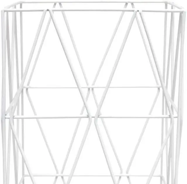 Alt view image 11 of 18 - Simple Designs White Geometric Square Metal Table Lamp