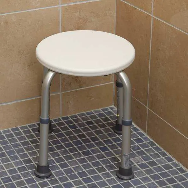Alt view image 3 of 3 - HEALTHSMART 522-9801-1900 Smooth Shower Stool, 12-1/2" L, Aluminum,
