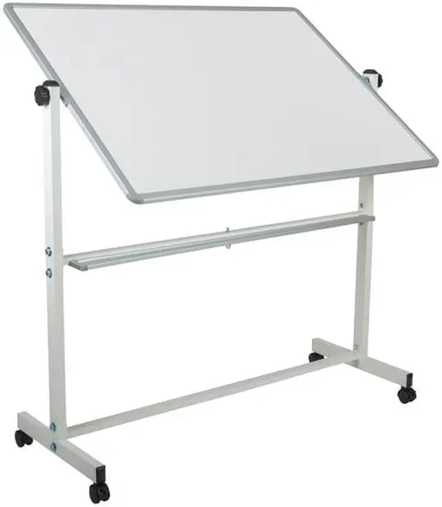 Alt view image 18 of 20 - HERCULES Series 53"W x 62.5"H Double-Sided Mobile White Board with Pen Tray