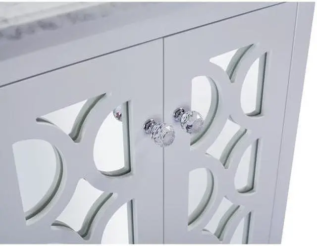 Alt view image 7 of 8 - Mediterraneo - 24 - White Cabinet + Matte White VIVA Stone Solid Surface Countertop