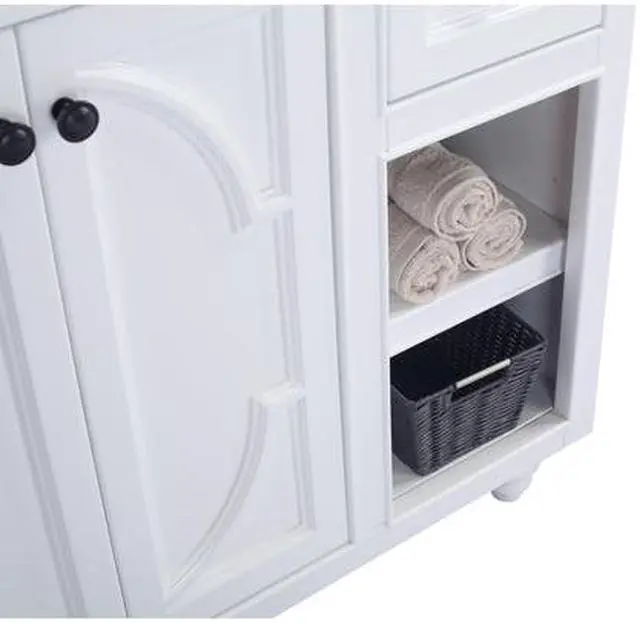 Alt view image 7 of 10 - Odyssey - 36 - White Cabinet + White Carrara Marble Countertop