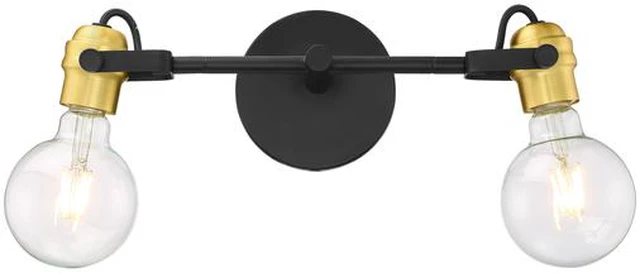 Alt view image 3 of 4 - NUVO 60/6982 Fixture, Vanity, 2-Light, Incandescent, 60W, 120V, A19, Medium