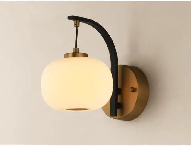 Alt view image 4 of 4 - ET2 E25062-92BKGLD Soji 1-Light 6" Wide Black / Gold Wall Sconce