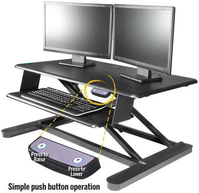 Alt view image 9 of 12 - Kantek Electric Sit to Stand Workstation (STS965)