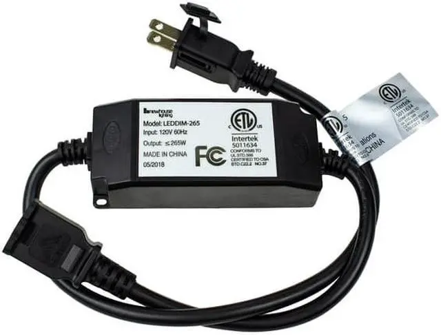 Alt view image 3 of 5 - newhouse lighting leddim265 wireless outdoor led string light dimmer control outlet | 265 max watts | 100ft remote range | etl listed, black