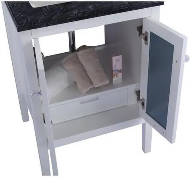 Alt view image 8 of 8 - Mediterraneo - 24 - White Cabinet + Matte White VIVA Stone Solid Surface Countertop