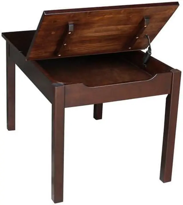 Alt view image 9 of 10 - Juvenile Table with Lift Up Top for Storage - by International Concepts