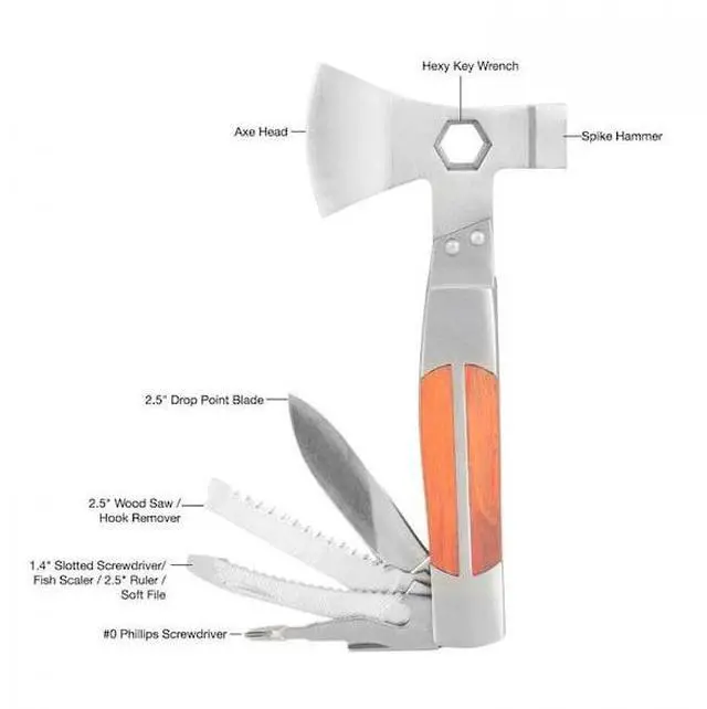 Alt view image 7 of 12 - SHEFFIELD 12301 Sheffield Camper 12-In-1 Multi Tool