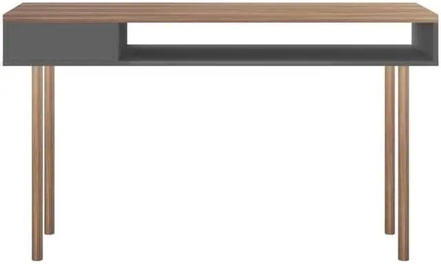 Alt view image 10 of 13 - Windsor 47.24 Console Accent Table in Grey and Nature