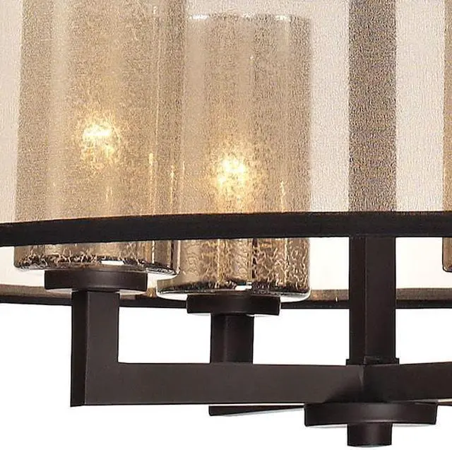 Alt view image 13 of 16 - Elk Lighting Diffusion Collection 4 Light Chandelier In Oil Rubbed Bronze - 57027/4