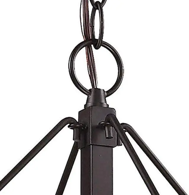 Alt view image 14 of 16 - Elk Lighting Diffusion Collection 4 Light Chandelier In Oil Rubbed Bronze - 57027/4