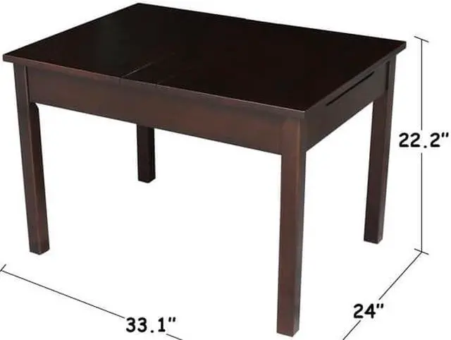Alt view image 5 of 10 - Juvenile Table with Lift Up Top for Storage - by International Concepts