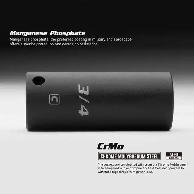 Alt view image 3 of 3 - CAPRI TOOLS 5-5235 1/2 in Drive 35 mm 6-Point Metric Deep Impact Socket