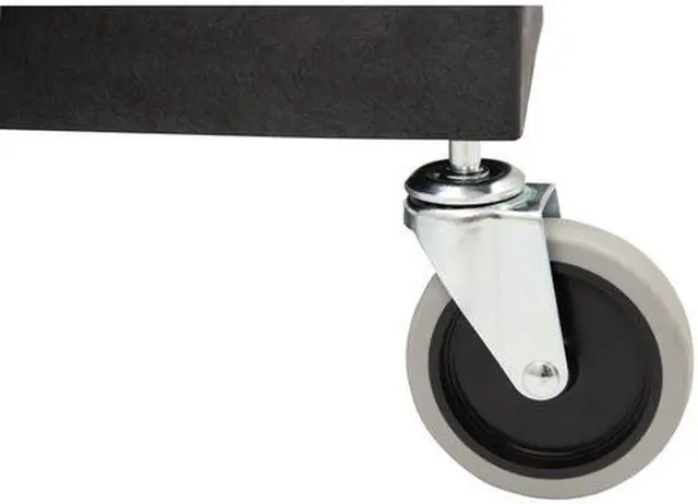 Alt view image 14 of 15 - Luxor 24" x 18" Multipurpose 2 Shelf Utility Tub Cart with 4 Swivel Casters - Plastic, Black