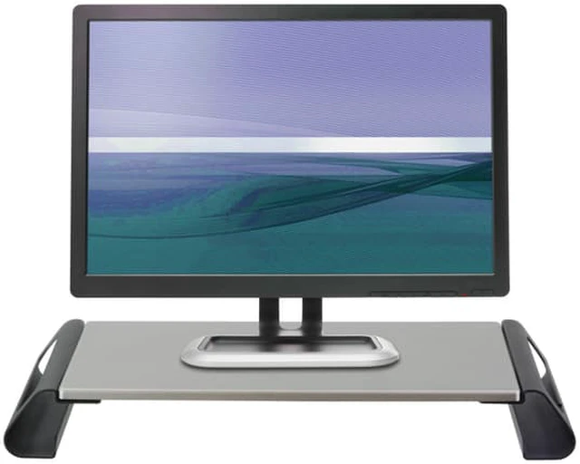 Alt view image 4 of 9 - Kantek Monitor Stand 19-1/10"Wx9-4/5"Dx3-1/5"H Black/Gray MS720