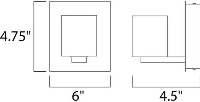 Alt view image 3 of 3 - ET2 E32031-18PC Blocs LED 6 in. Polished Chrome Vanity Wall Light