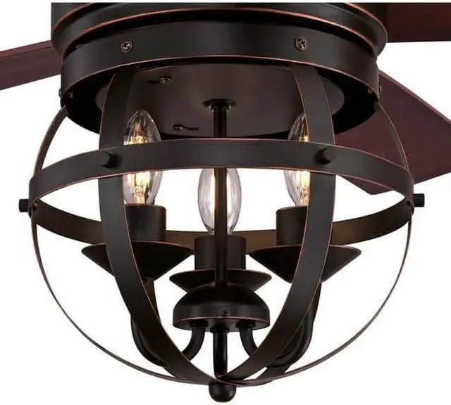 Alt view image 9 of 12 - Westinghouse Lighting 7217100 Stella Mira 52-Inch Vintage Ceiling Fan, Reversible Blades, Oil Rubbed Bronze Finish