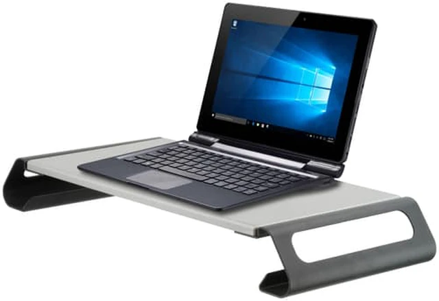 Alt view image 6 of 9 - Kantek Monitor Stand 19-1/10"Wx9-4/5"Dx3-1/5"H Black/Gray MS720