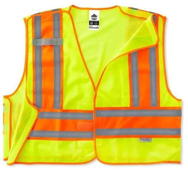 Alt view image 5 of 5 - 8245PSV L/XL Lime Type P Class 2 Public Safety Vest