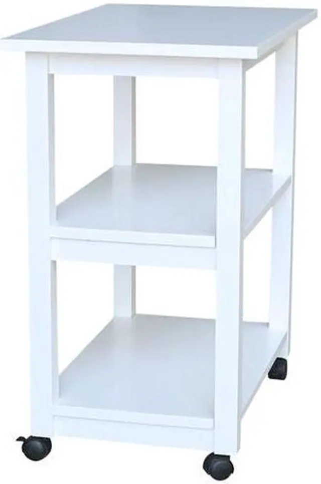 Alt view image 4 of 7 - INTERNATIONAL CONCEPTS WC08-185 Microwave Cart, White