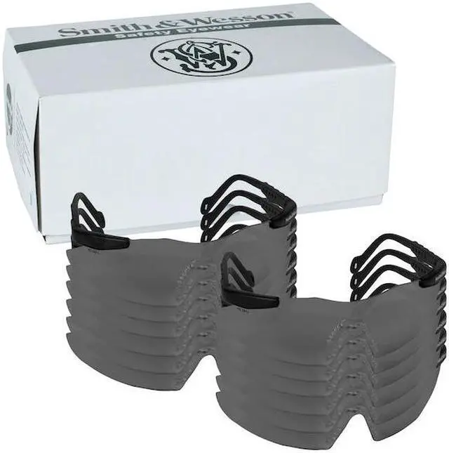 Alt view image 10 of 14 - Magnum 3G Safety Eyewear, Smoke Polycarb Anti-Scratch Lenses, Black Ny