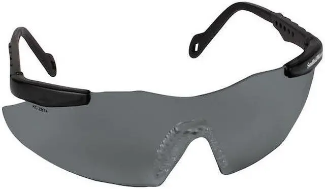 Alt view image 7 of 14 - Magnum 3G Safety Eyewear, Smoke Polycarb Anti-Scratch Lenses, Black Ny