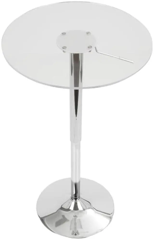 Alt view image 7 of 14 - LumiSource Adjustable Bar Table in Clear - BT-ADJ23TWCL