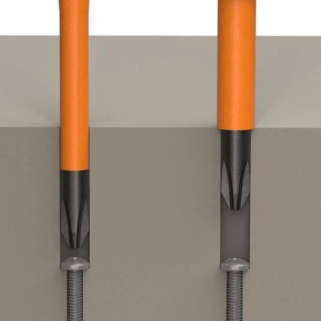 Alt view image 6 of 7 - KLEIN TOOLS 32293 Flip-Blade Insulated Screwdriver, 2-in1, Ph Bit No 2, Sl Bit