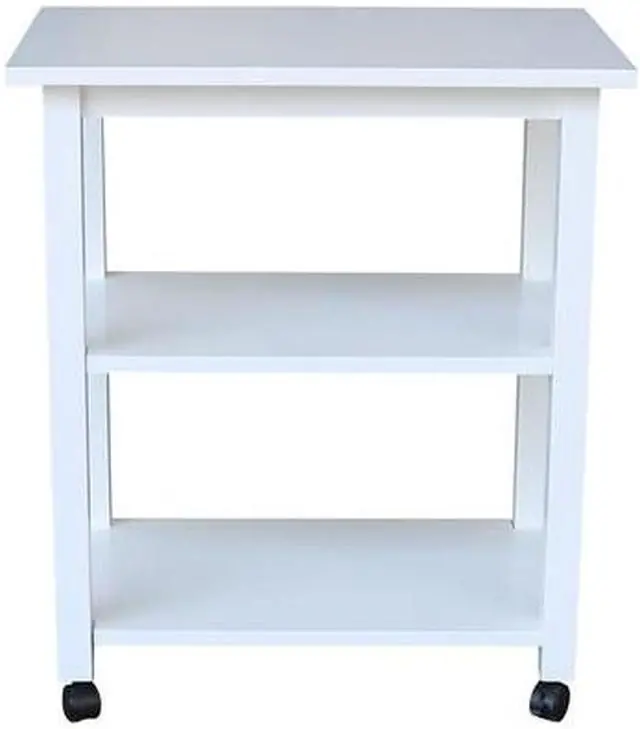 Alt view image 3 of 7 - INTERNATIONAL CONCEPTS WC08-185 Microwave Cart, White