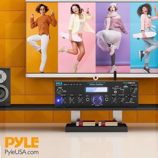 Alt view image 18 of 19 - Pyle PDA5BU.0 Home Compact Bluetooth Amplifier Stereo Receiver System with FM Radio, MP3/USB/SD/AUX (200 Watt)