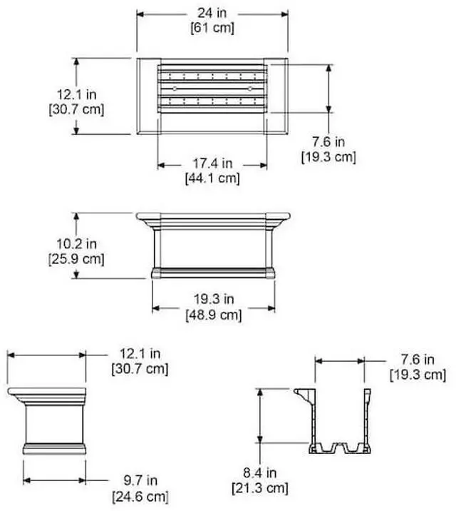 Alt view image 3 of 3 - MAYNE 4822-W Yorkshire Window Box 2' - White